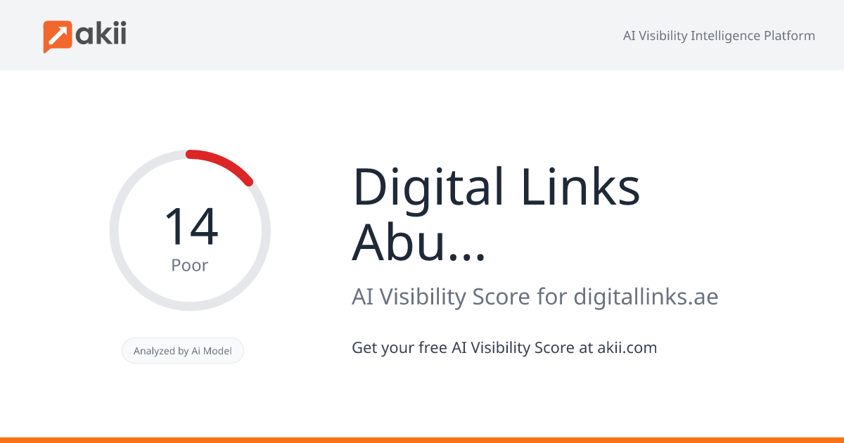 Digital Links Abu Dhabi AI Visibility Score