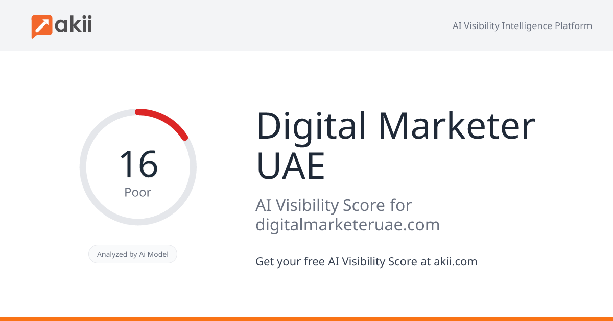 Digital Marketer UAE AI Visibility Score