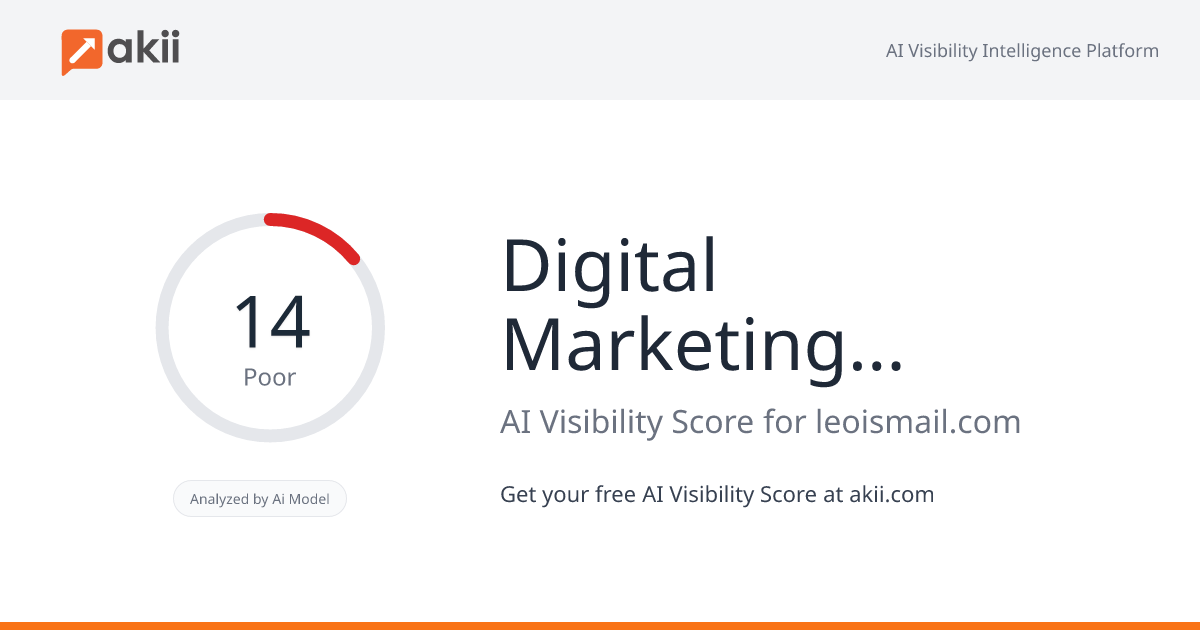 Digital Marketing LEO ISMAIL UAE AI Visibility Score