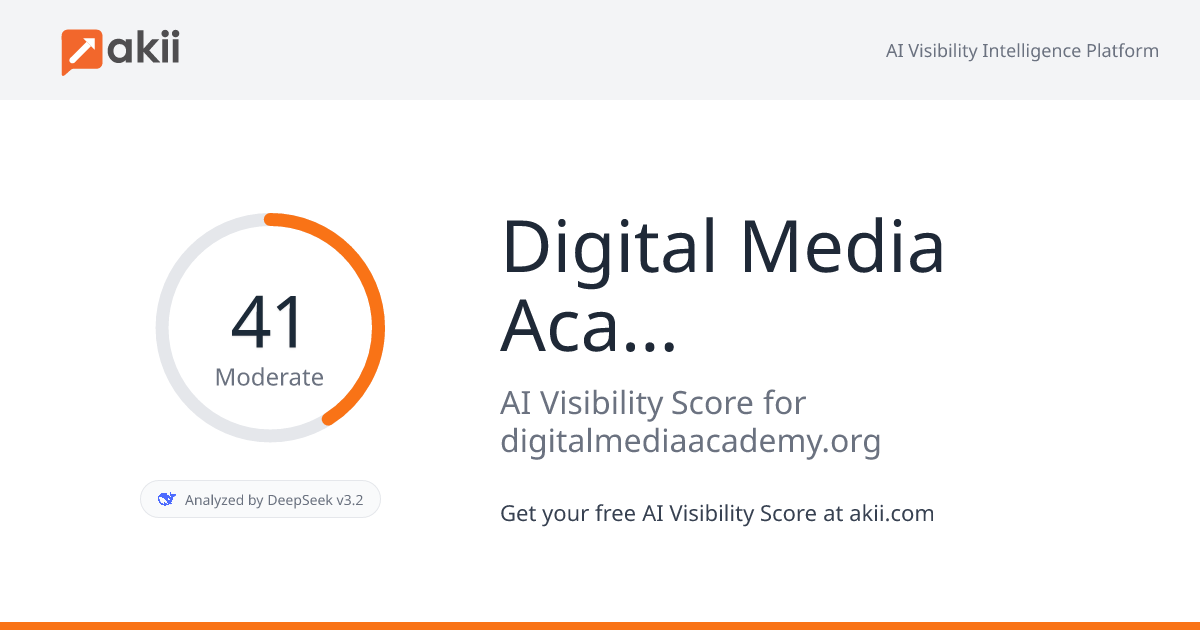 Digital Media Academy AI Visibility Score