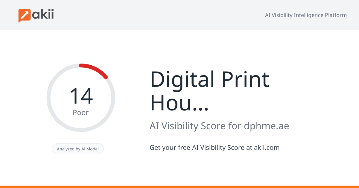 Digital Print House (DPH) AI Visibility Score