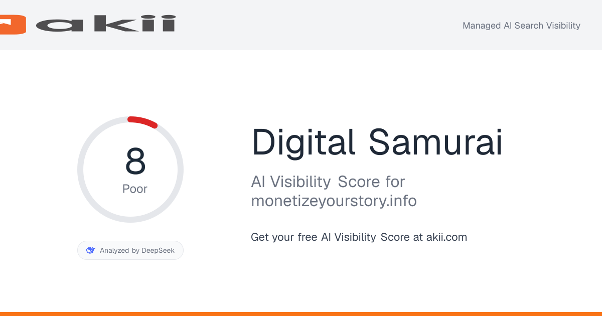 Digital Samurai AI Visibility Score preview