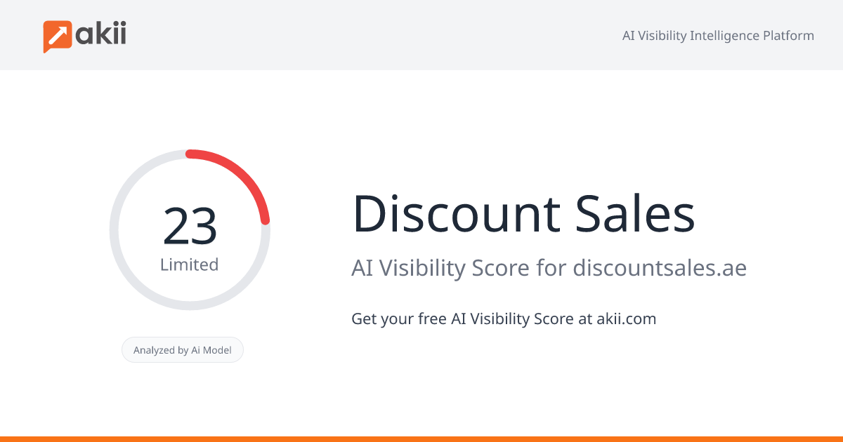 Discount Sales AI Visibility Score
