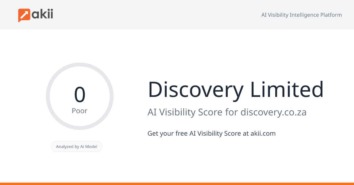 Discovery Limited AI Visibility Score