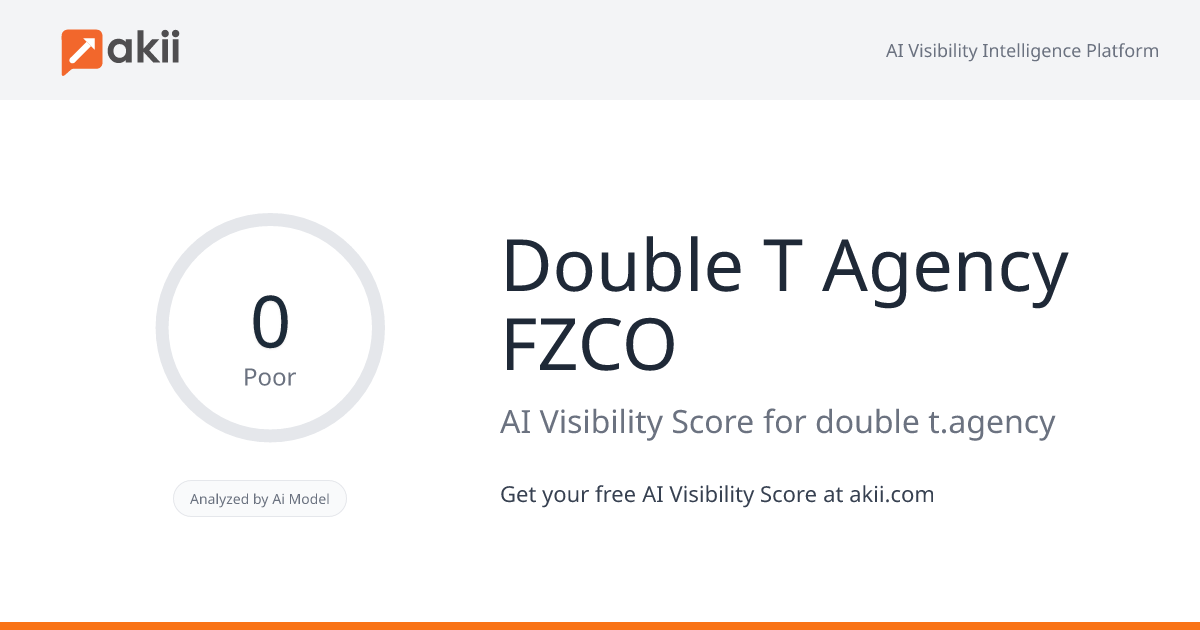 Double T Agency FZCO AI Visibility Score