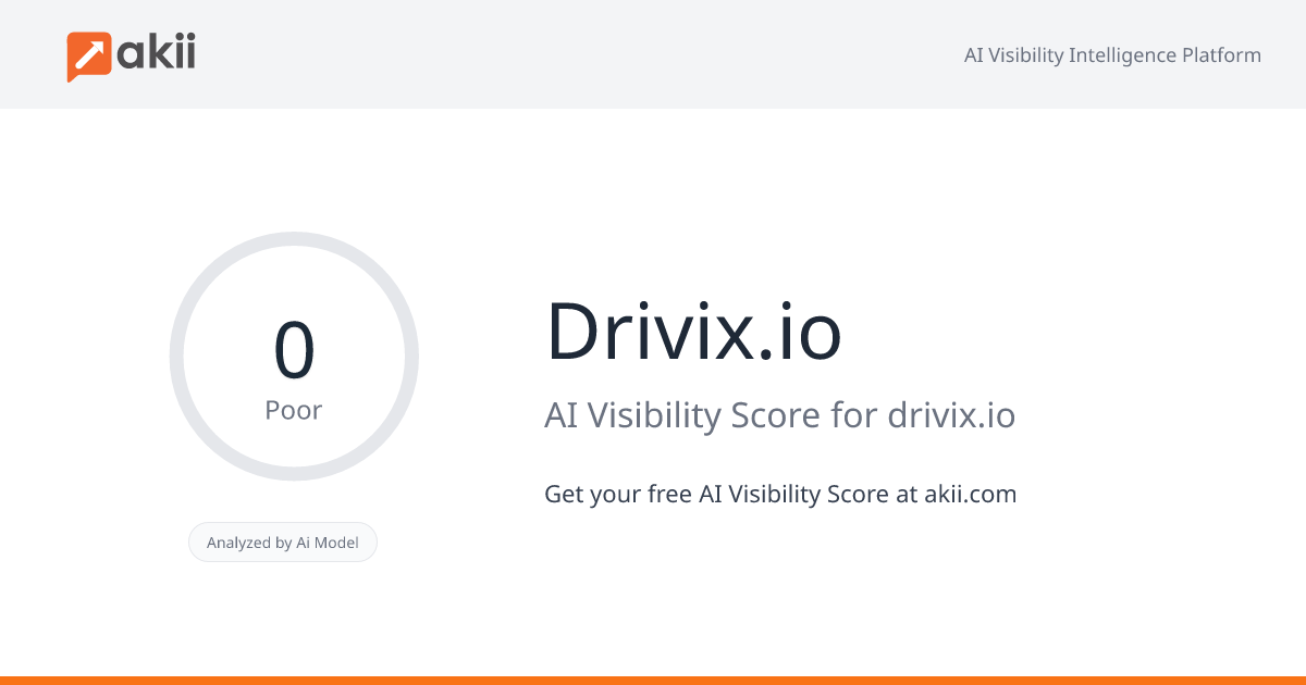 Drivix.io AI Visibility Score