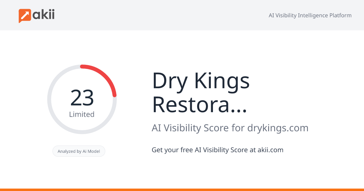 Dry Kings Restoration‚Ñ¢ AI Visibility Score