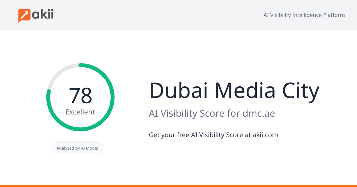 Dubai Media City AI Visibility Score