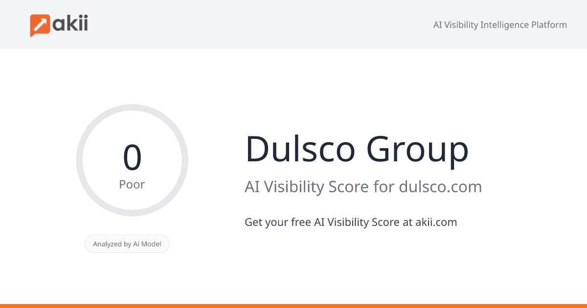 Dulsco Group AI Visibility Score