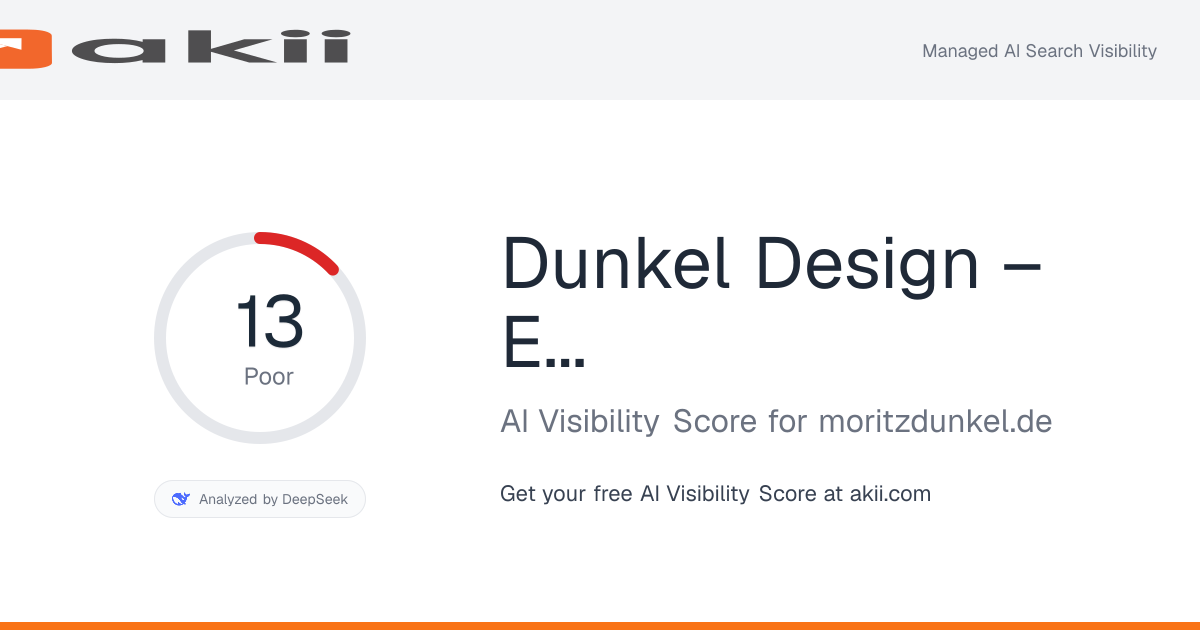 Dunkel Design – Effektives AI Visibility Score preview