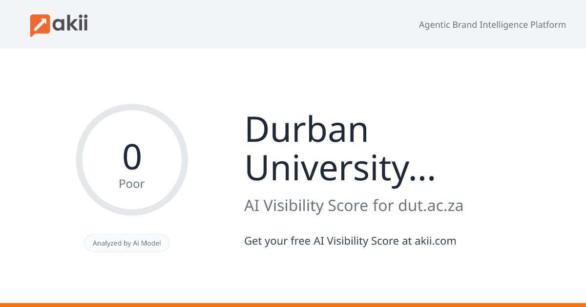 Durban University of Technology AI Visibility Score