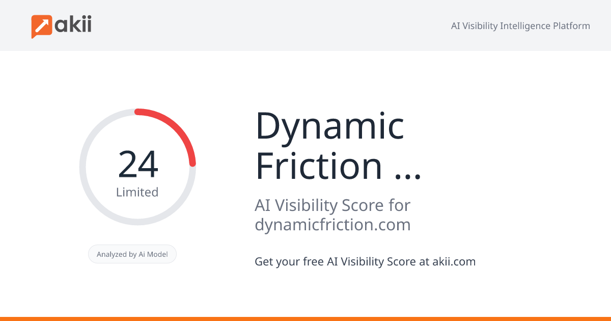 Dynamic Friction Company AI Visibility Score