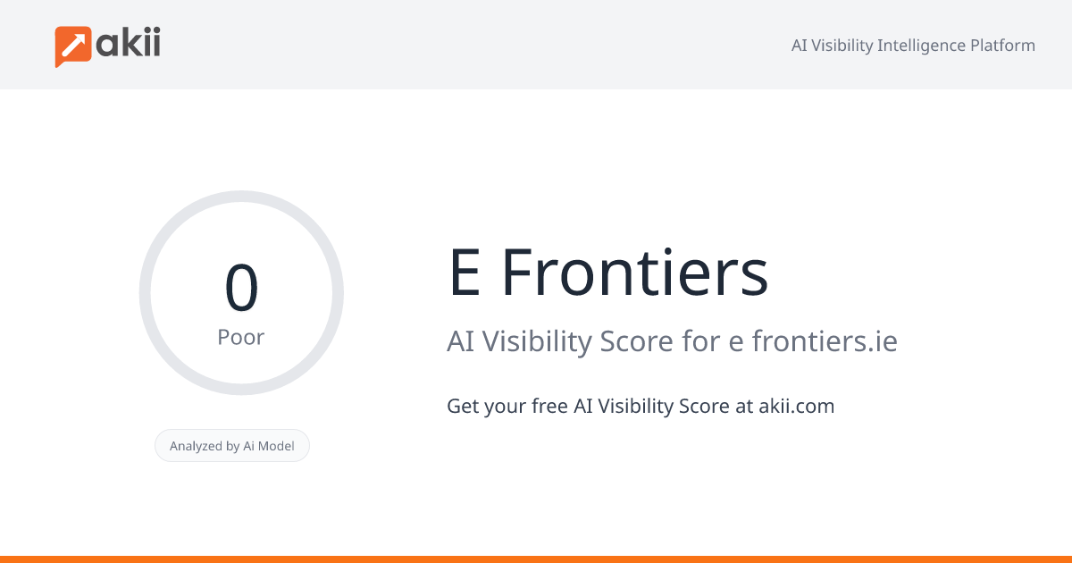 E-Frontiers AI Visibility Score