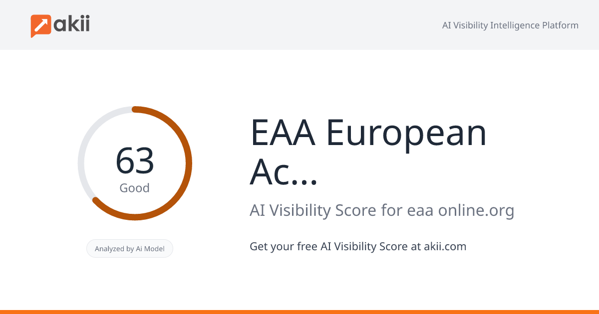EAA - European Accounting Association AI Visibility Score