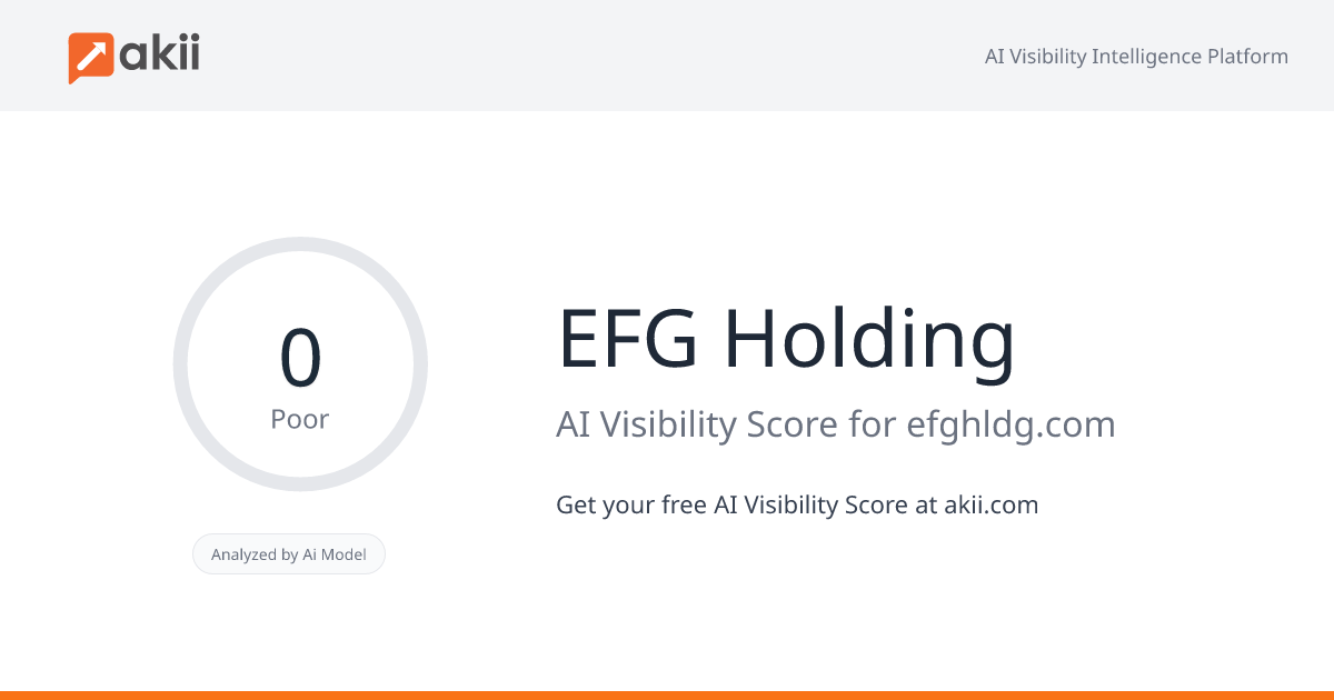 EFG Holding AI Visibility Score