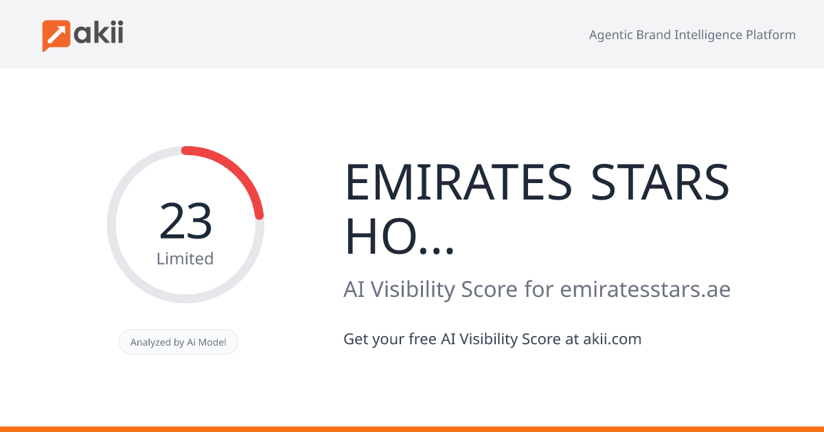 EMIRATES STARS HOSPITALITY GROUP AI Visibility Score
