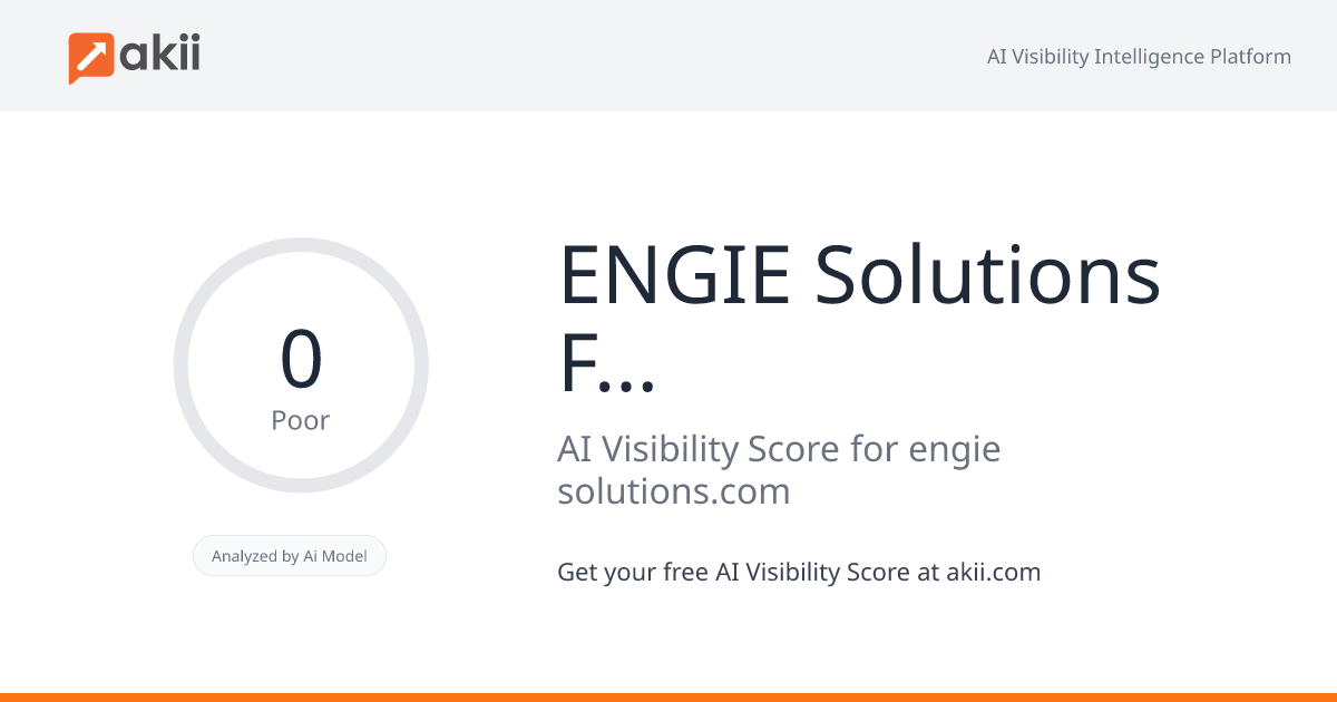 ENGIE Solutions France AI Visibility Score