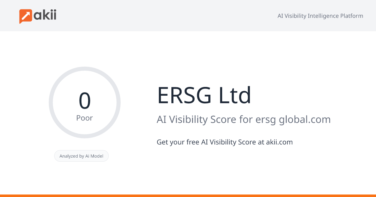 ERSG Ltd AI Visibility Score