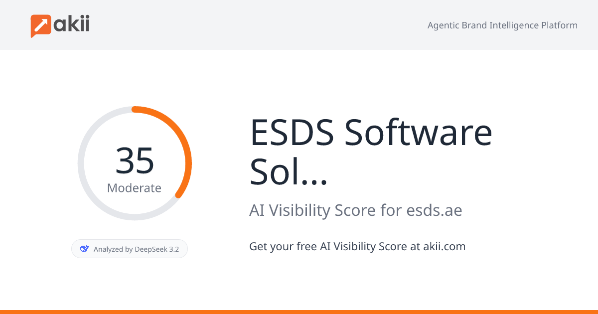 ESDS Software Solutions AI Visibility Score