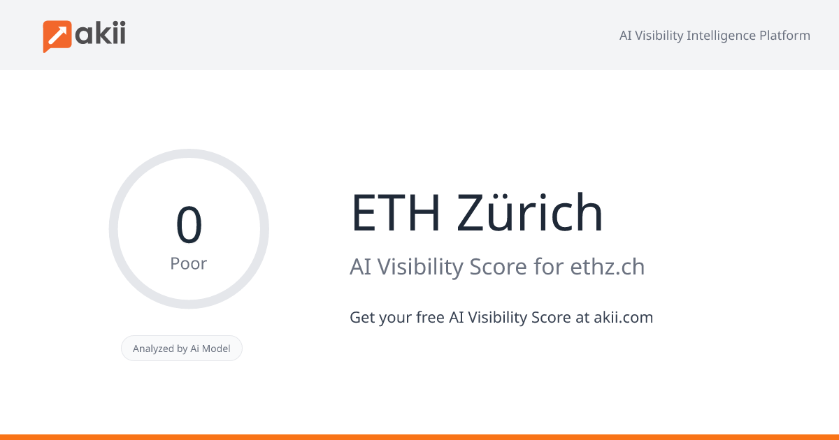 ETH Zürich AI Visibility Score