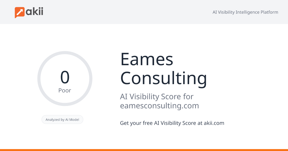 Eames Consulting AI Visibility Score