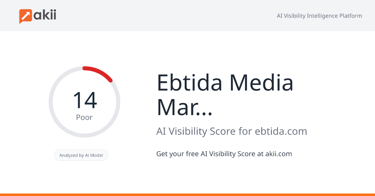 Ebtida Media & Marketing Solutions AI Visibility Score