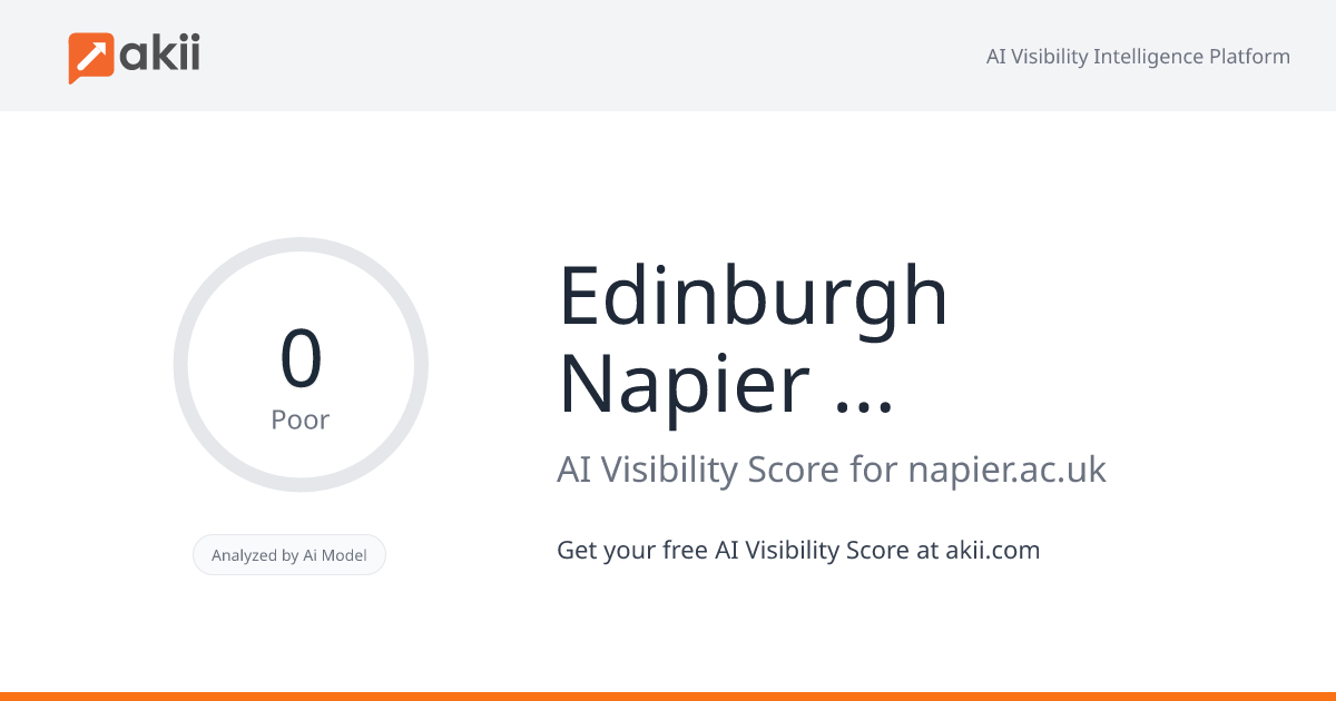 Edinburgh Napier Student Law Review AI Visibility Score