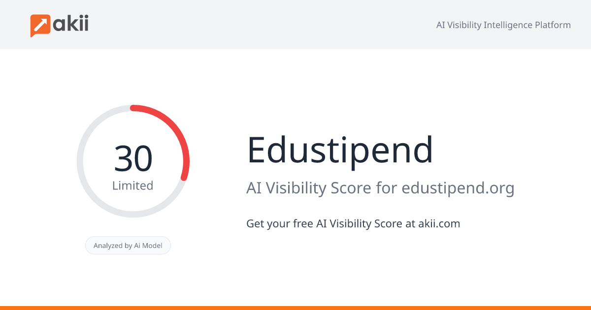Edustipend AI Visibility Score