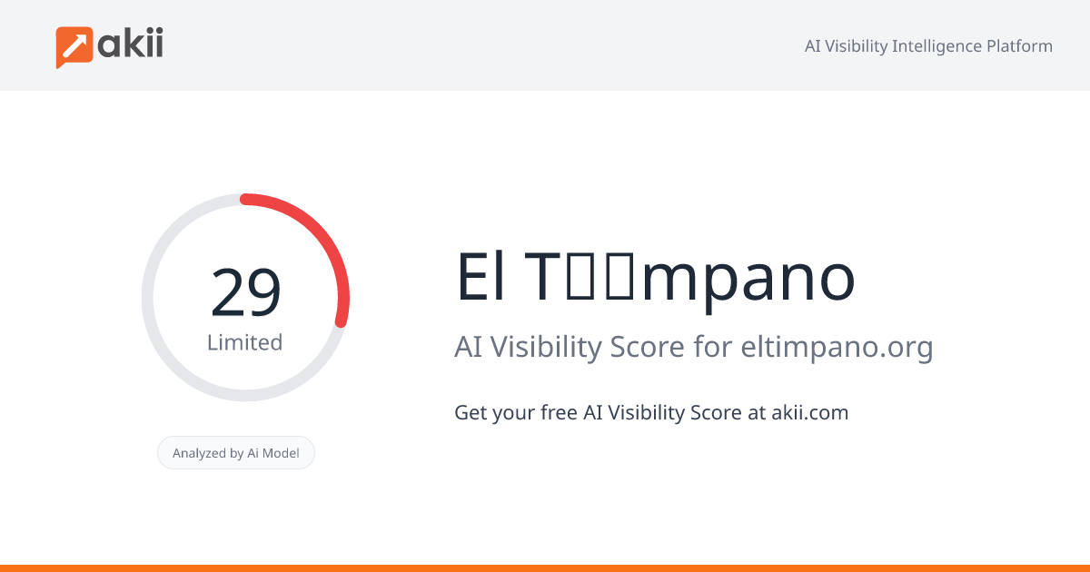 El T√≠mpano AI Visibility Score
