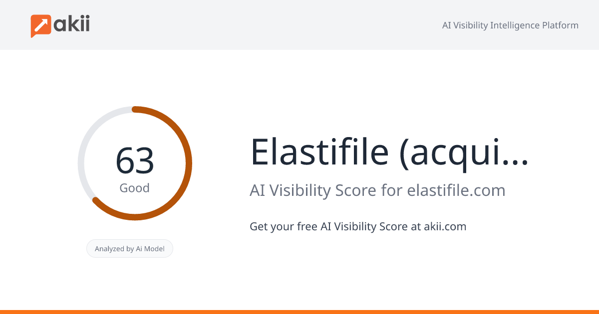 Elastifile (acquired by Google) AI Visibility Score