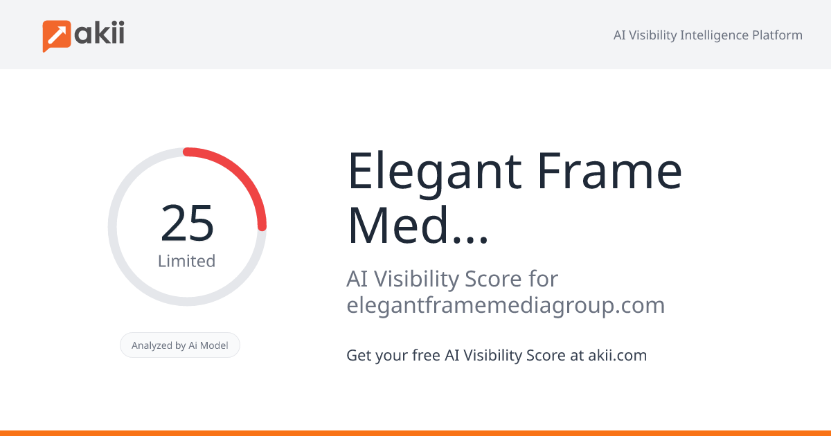Elegant Frame Media Group AI Visibility Score