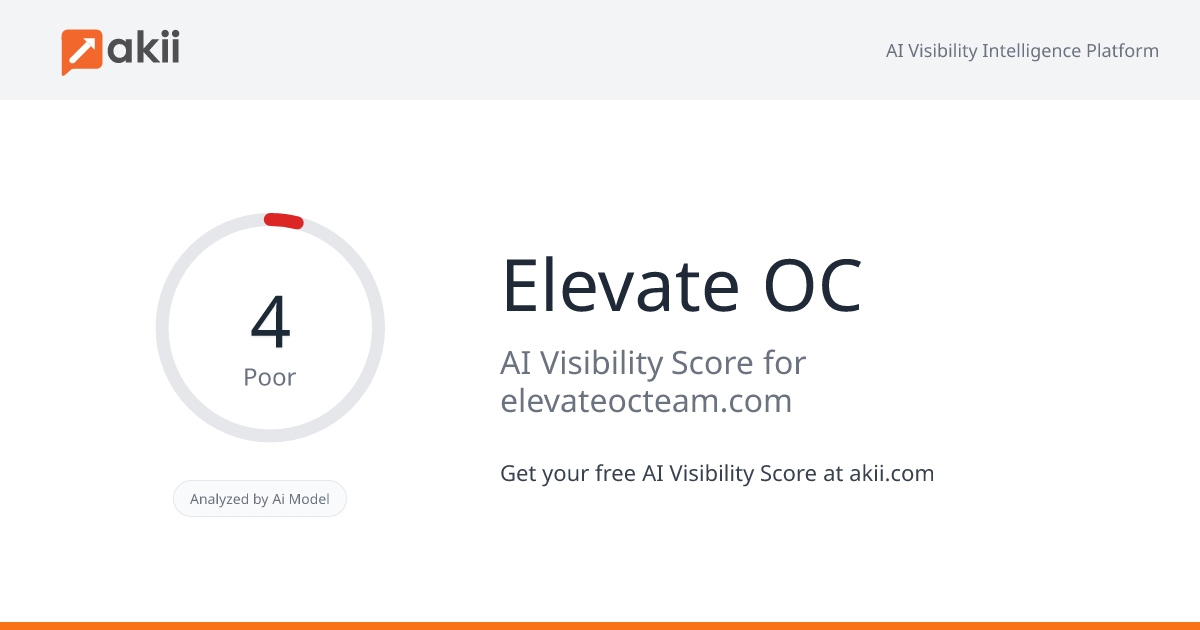 Elevate OC AI Visibility Score