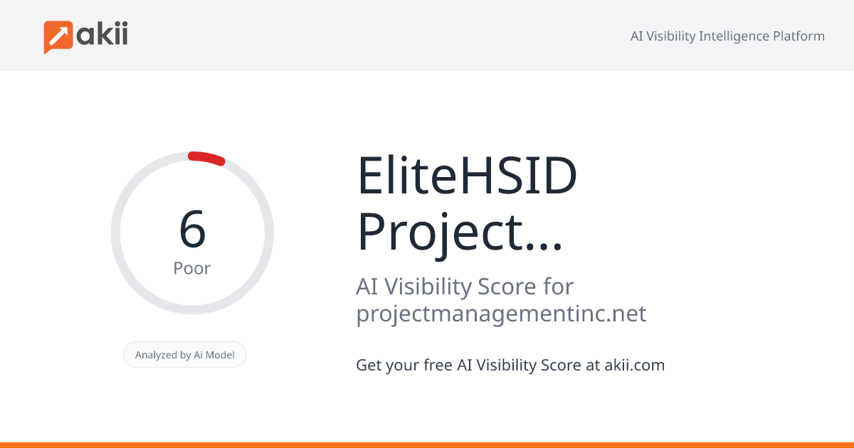 EliteHSID Project Management LLC AI Visibility Score
