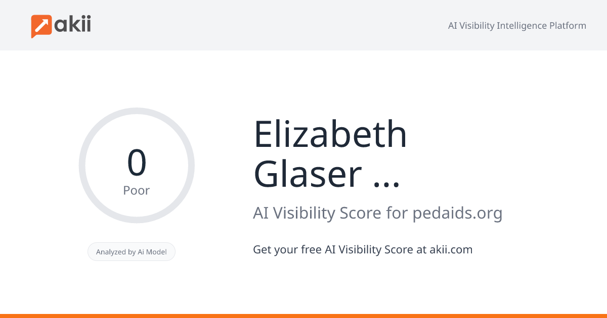 Elizabeth Glaser Pediatric AIDS Foundation AI Visibility Score