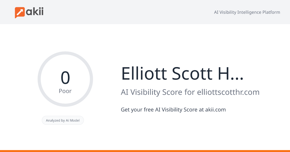 Elliott Scott - HR search & recruitment AI Visibility Score