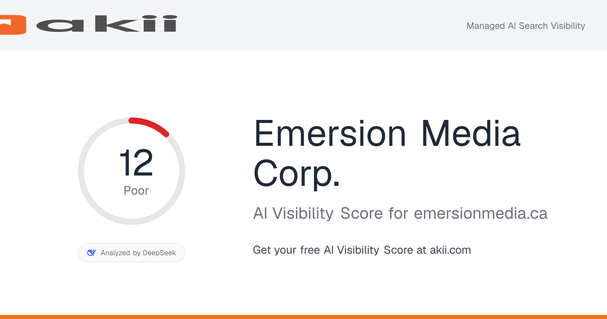 Emersion Media Corp. AI Visibility Score preview