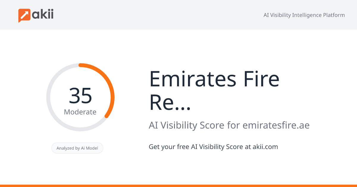 Emirates Fire & Rescue Company AI Visibility Score