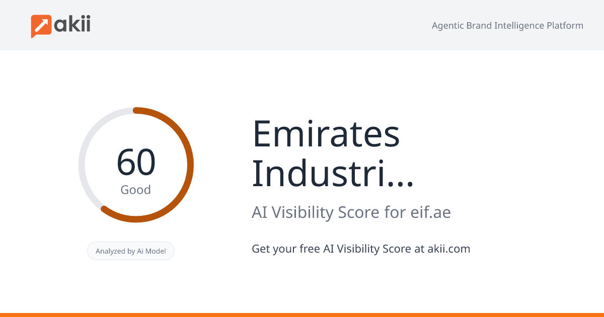 Emirates Industrial Filters AI Visibility Score