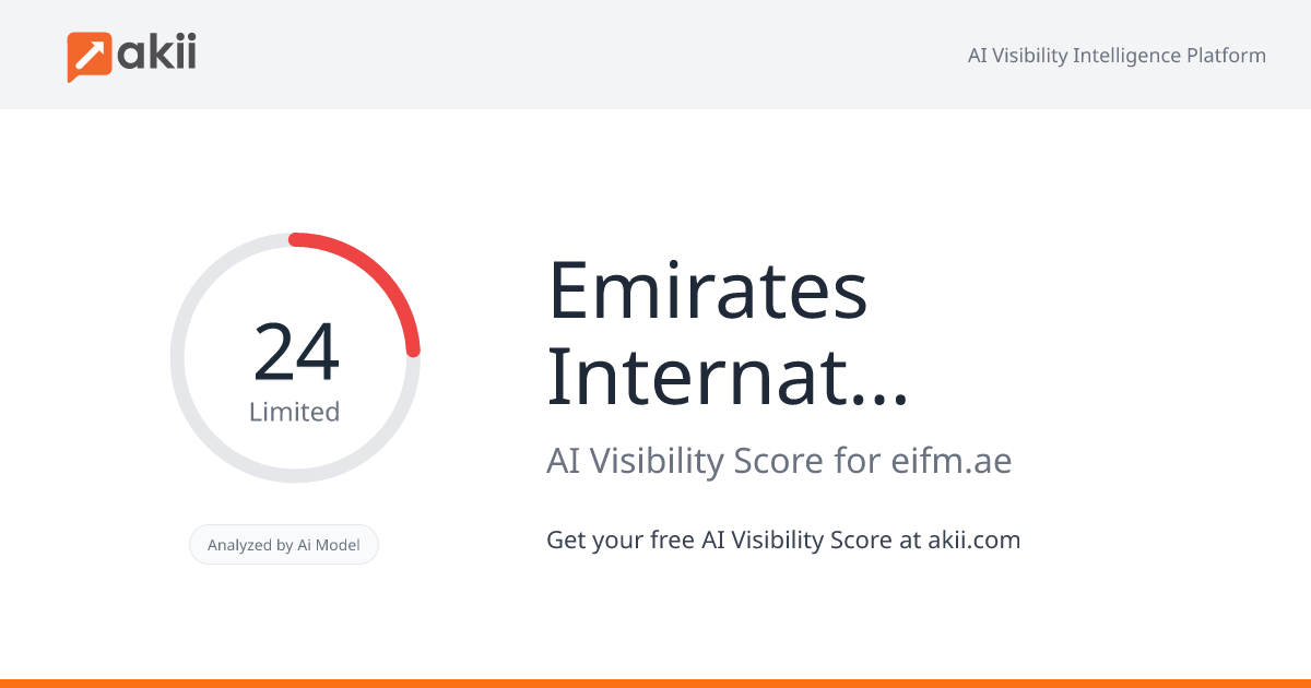Emirates International Facility Management (EIFM) AI Visibility Score