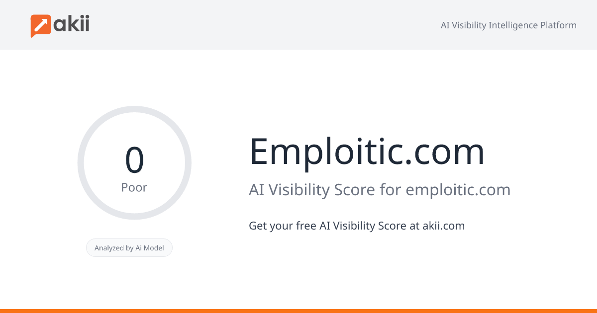 Emploitic.com AI Visibility Score