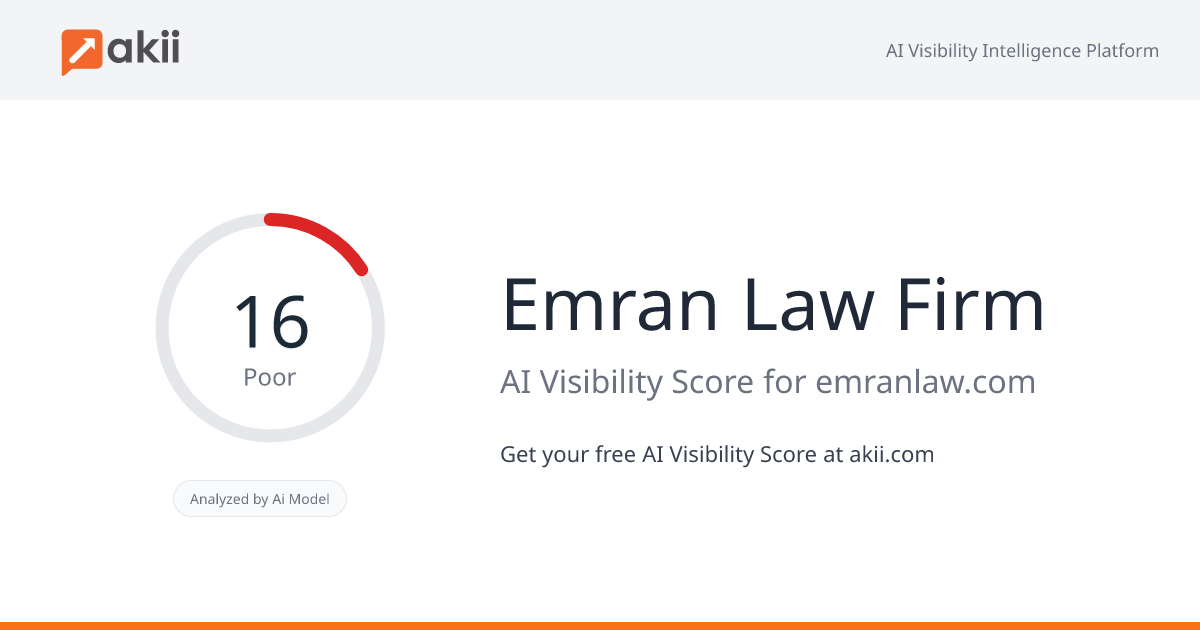 Emran Law Firm AI Visibility Score