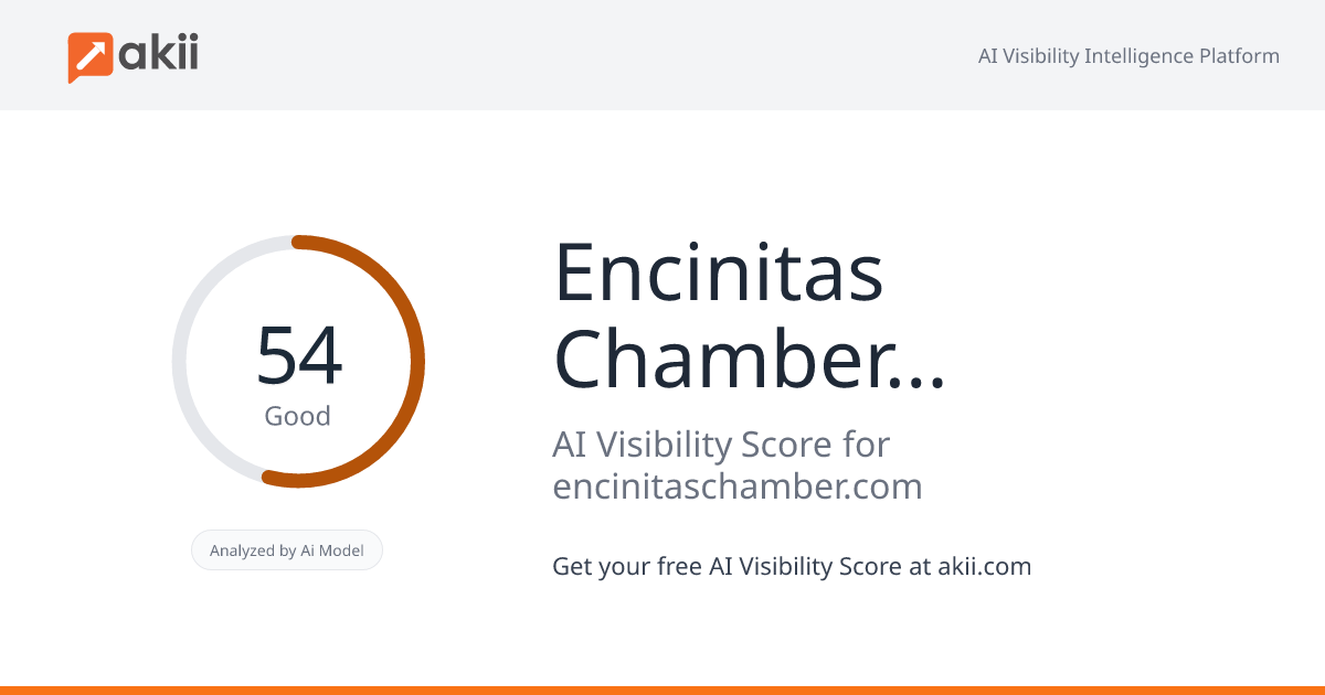 Encinitas Chamber of Commerce AI Visibility Score