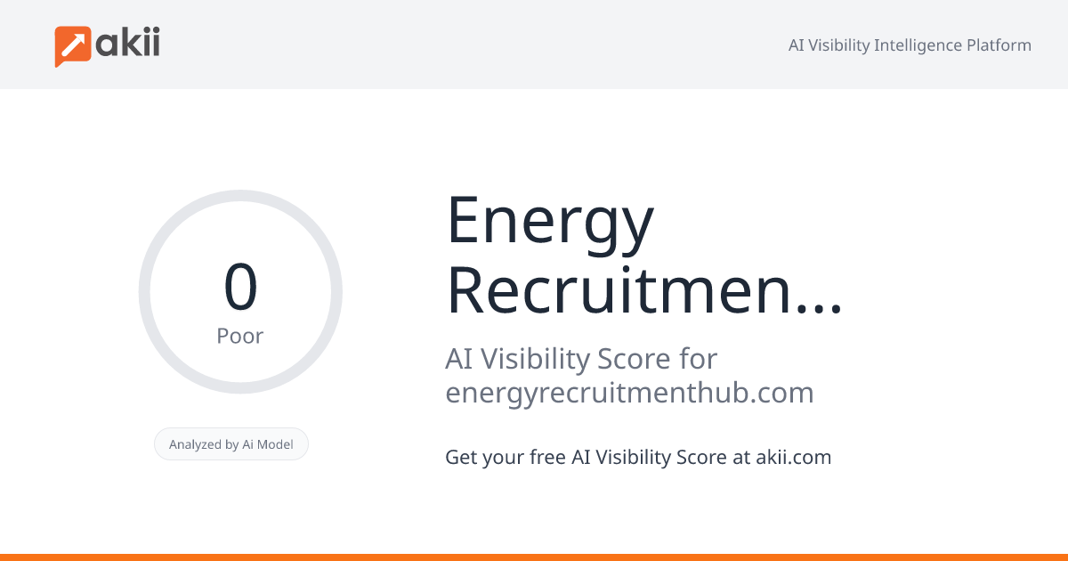 Energy Recruitment Hub AI Visibility Score