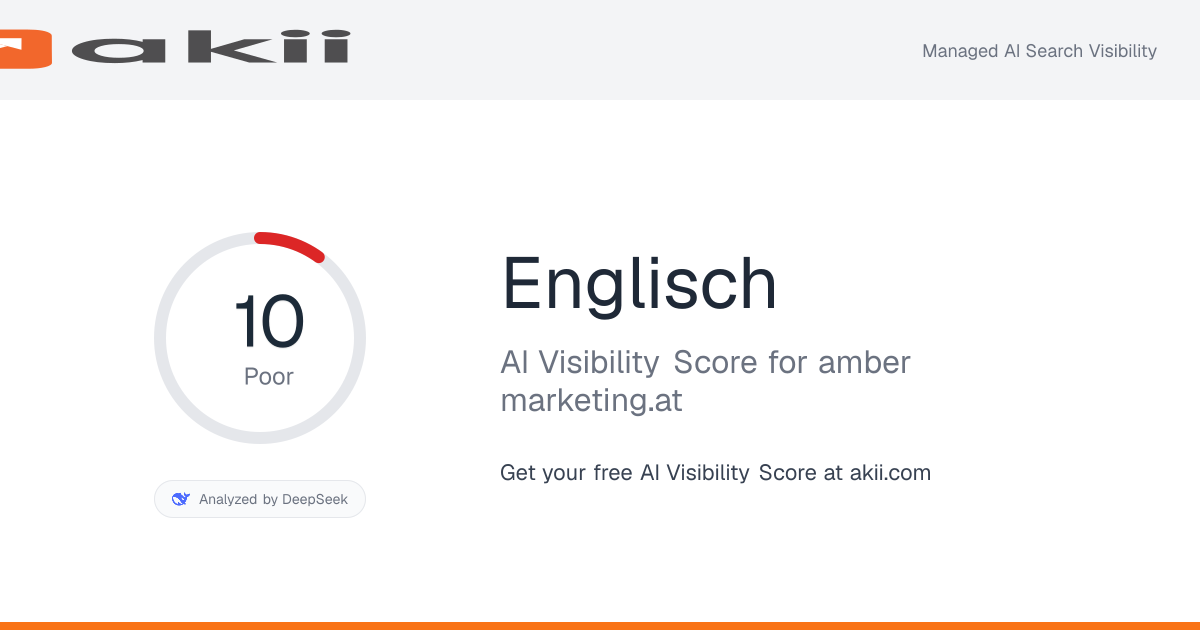 Englisch AI Visibility Score preview