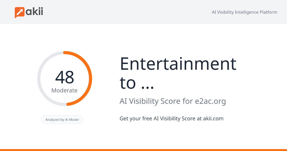 Entertainment to Affect Change AI Visibility Score