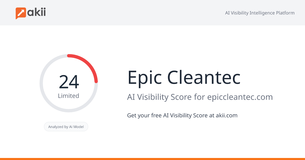 Epic Cleantec AI Visibility Score
