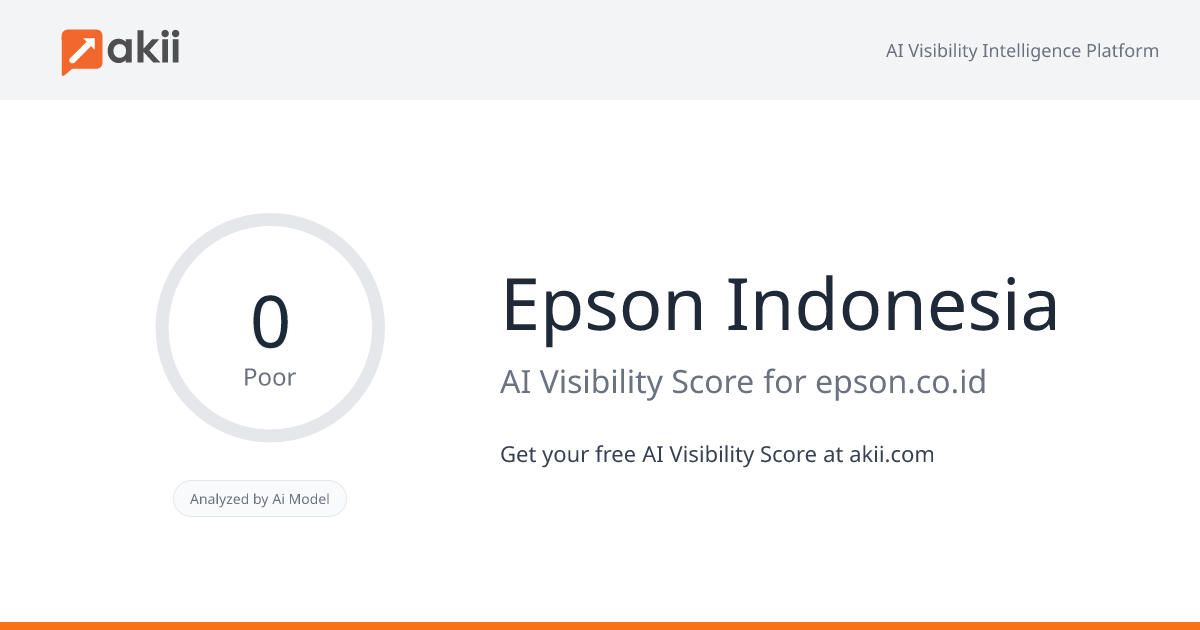 Epson Indonesia AI Visibility Score