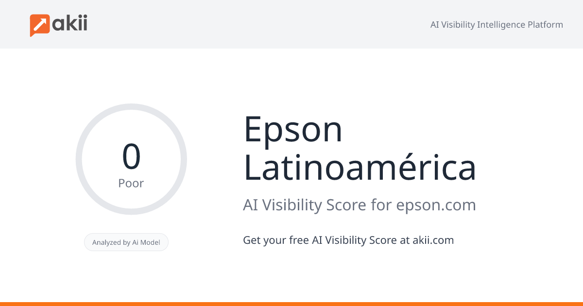 Epson Latinoamérica AI Visibility Score