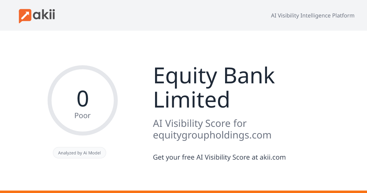Equity Bank Limited AI Visibility Score