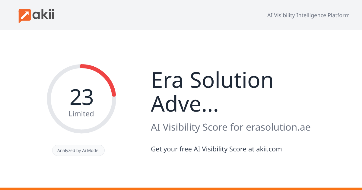 Era Solution Advertising & Marketing AI Visibility Score